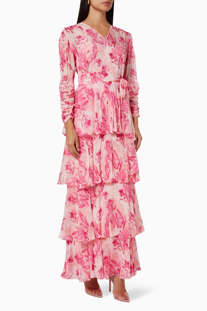 

Tiered Maxi Dress, Pink