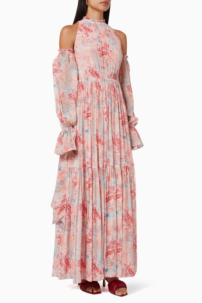 

Cold-shoulder Maxi Dress, Pink