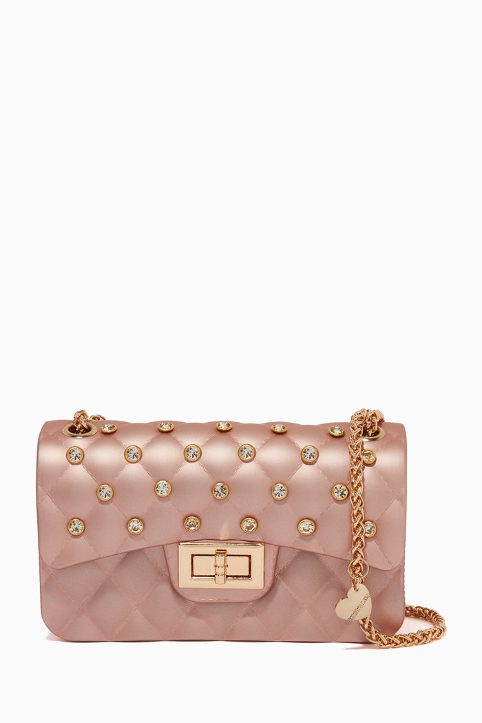 

Shoulder Bag in Quilted PVC, Silver