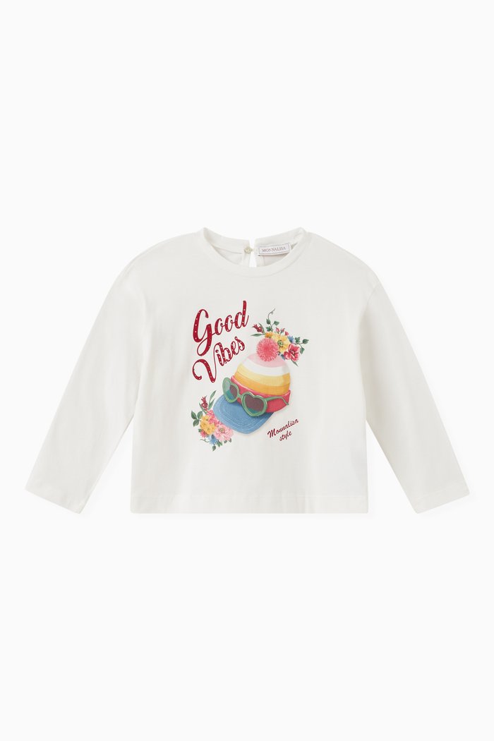 

Good Vibes T-shirt in Cotton, White