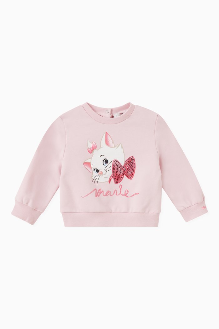 

Marie Sequin Embellished Sweatshirt in Cotton, Pink
