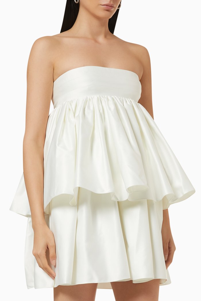 

Carmina Dress in Recycled Polyester, White