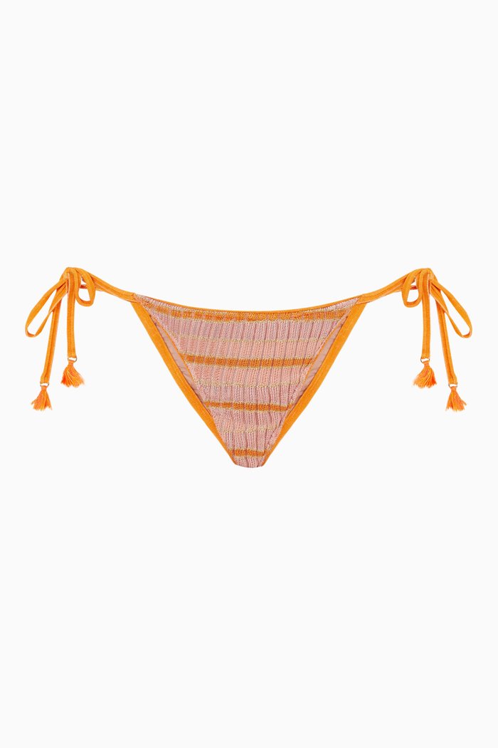 

Biba String Bikini Bottom in Viscose Knit, Orange
