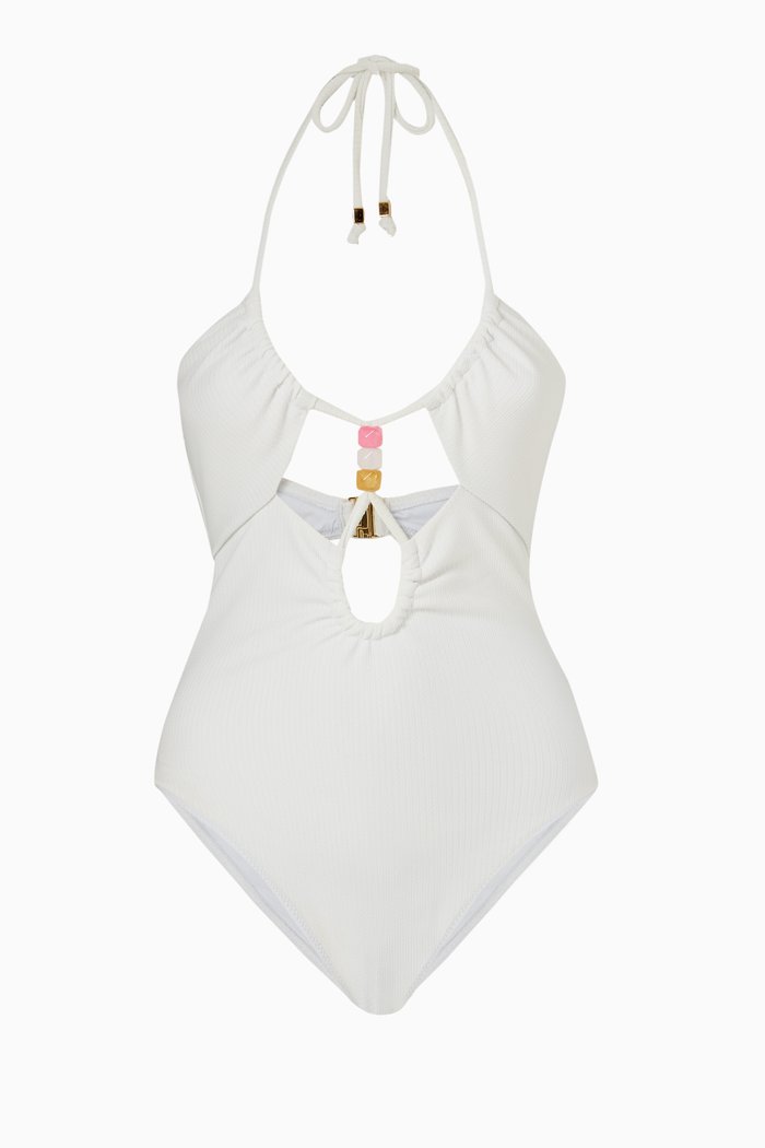 

Kaia Keyhole One Piece Swimsuit, Neutral