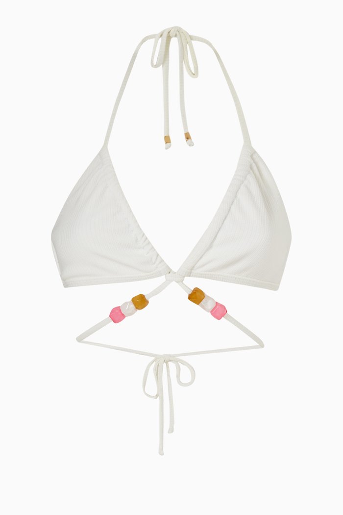 

Kaia Gathered Bandeau Bikini Top, Neutral