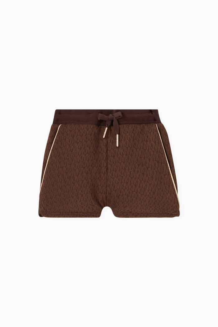 

Monogram Jogging Shorts in Viscose, Brown