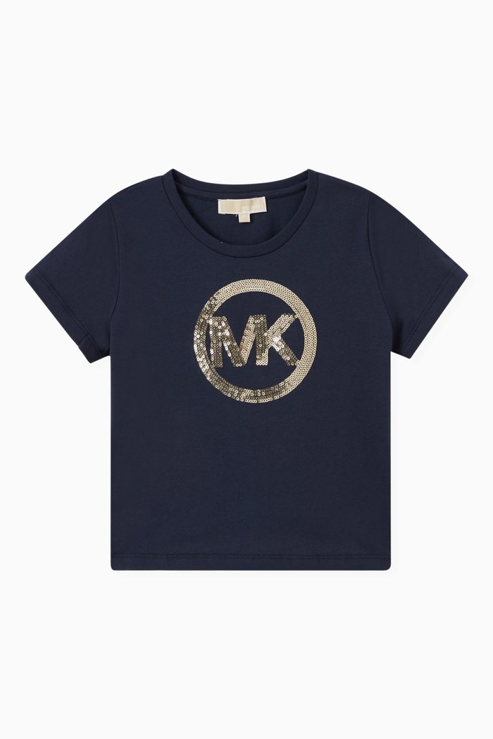 

Sequin Logo T-shirt in Jersey, Blue