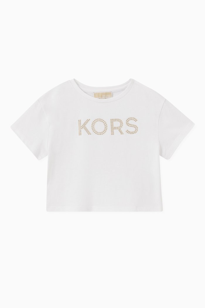 

Studded Logo T-shirt in Jersey, White