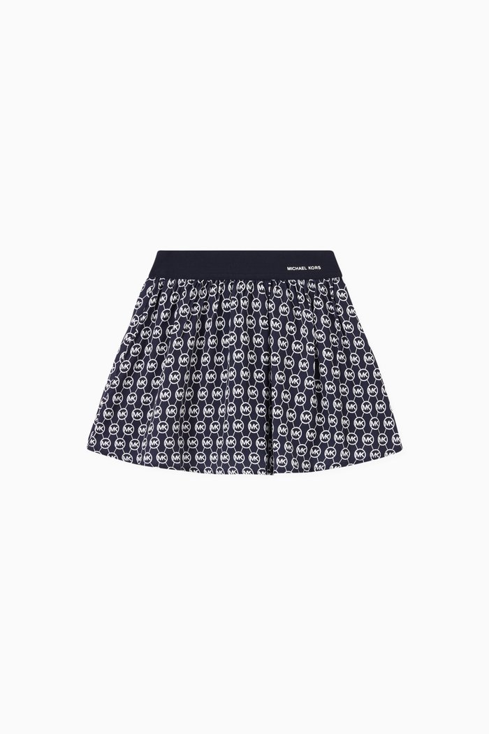 

Logo Skirt in Viscose, Blue