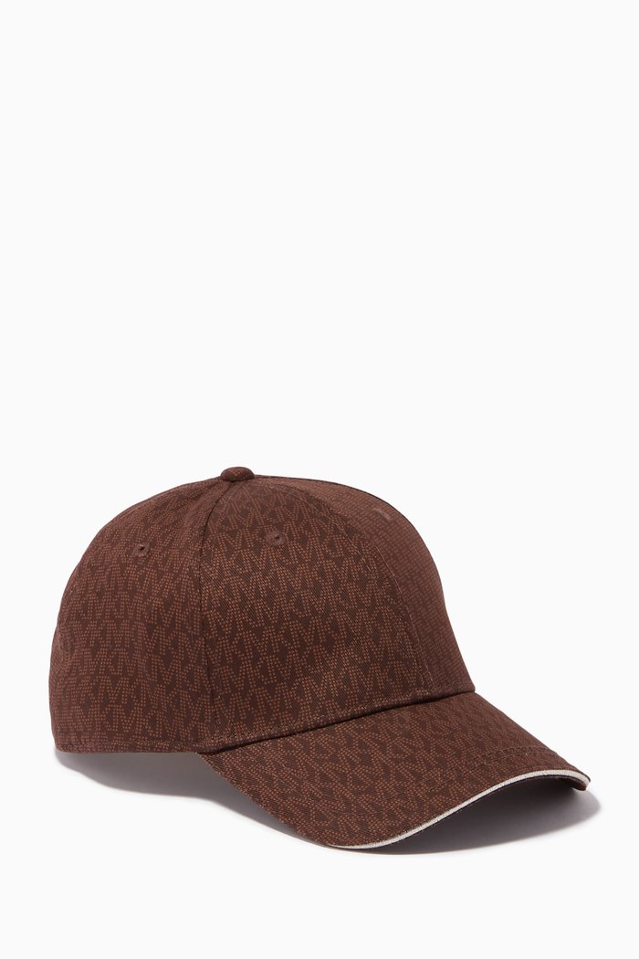 

Logo Baseball Cap in Cotton Twill, Brown