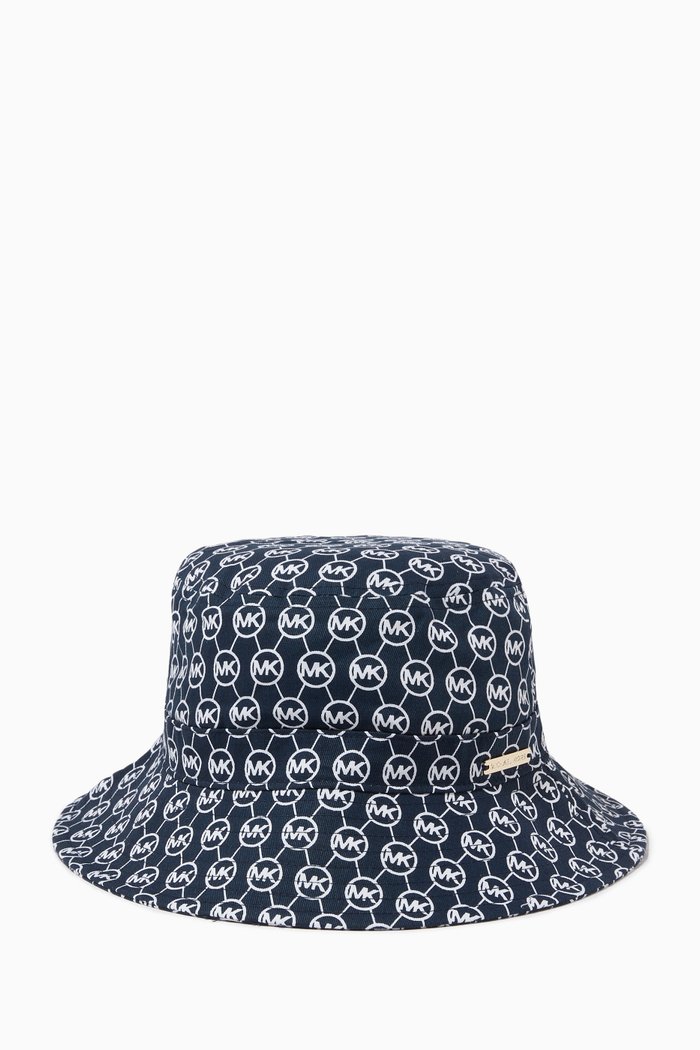 

Logo Bucket Hat in Cotton Twill, Blue
