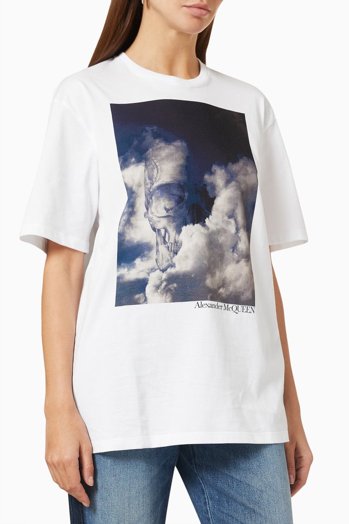 

Sky Blue T-shirt in Cotton Jersey, Multicolour