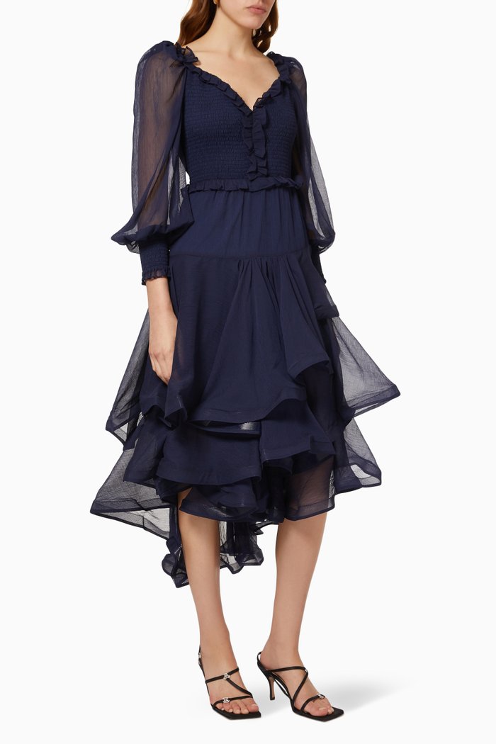 

Chelsea Ruffle Dress, Blue