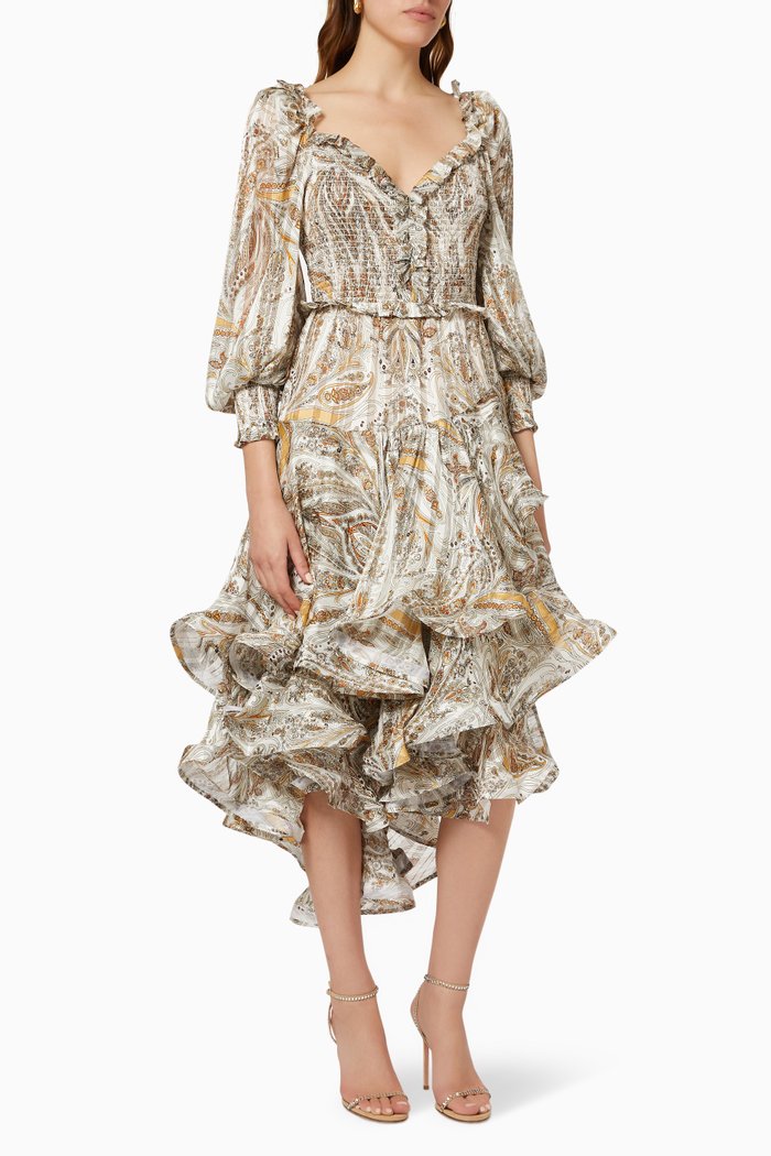 

Carter Ruffle Hem Dress, Multicolour