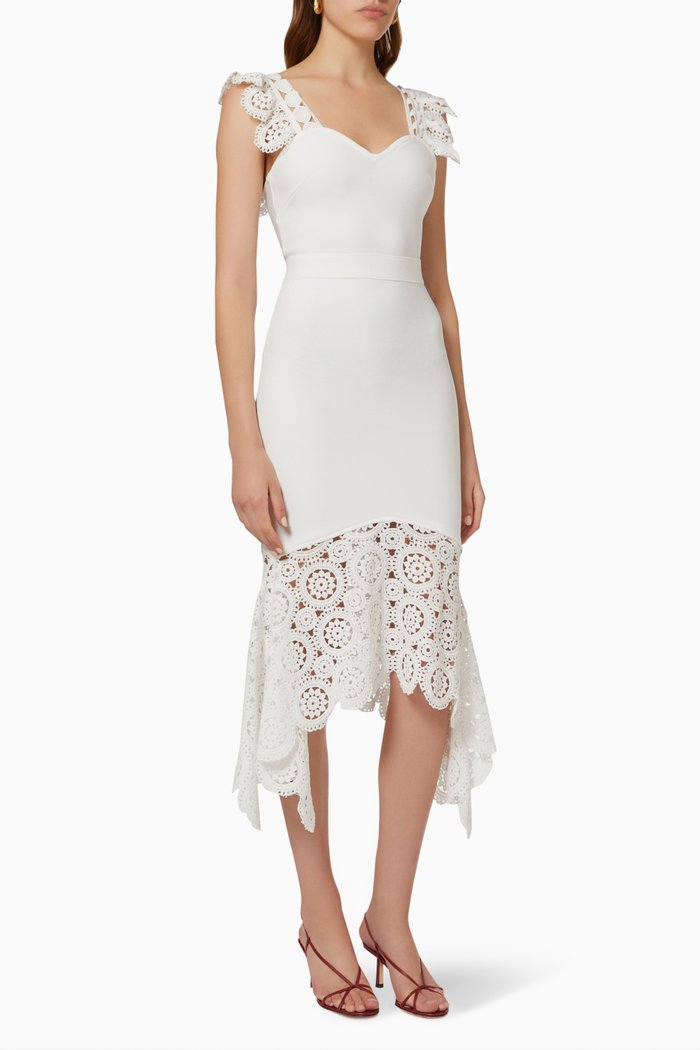 

Yuna Lace Trim Dress, Neutral