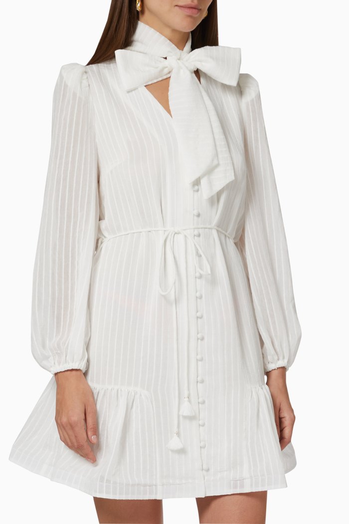

Thelma Mini Dress in Viscose, White