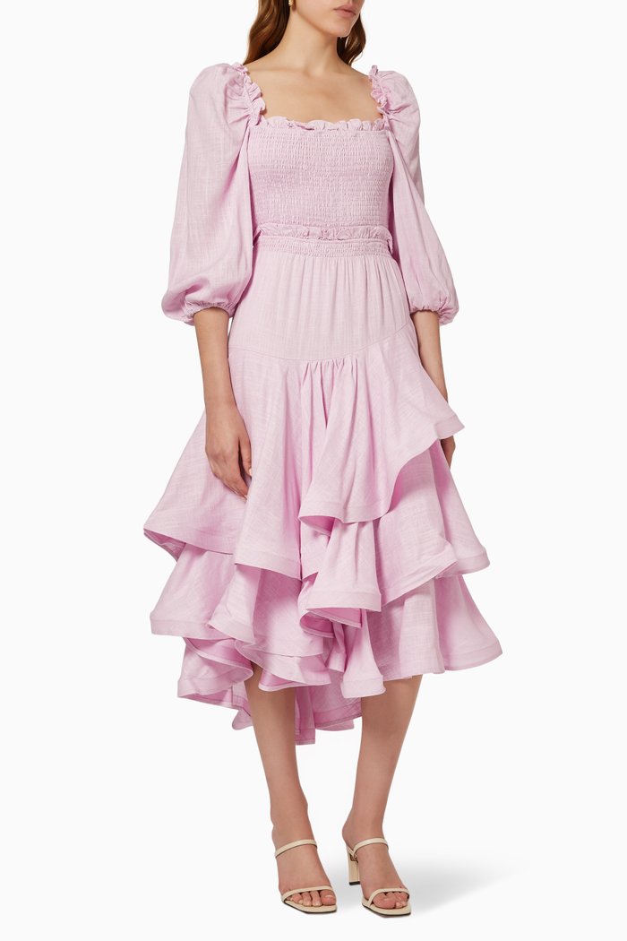 

Palloc Ruffle Dress, Purple