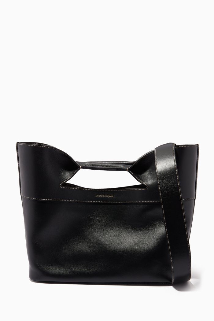 

Small Bow Bag in Leather, Black