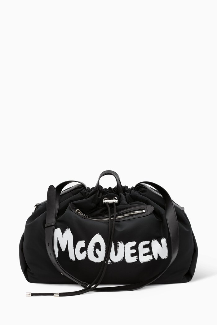 

McQueen Graffiti Bundle Bag in Recycled Polyfaille, Undefined