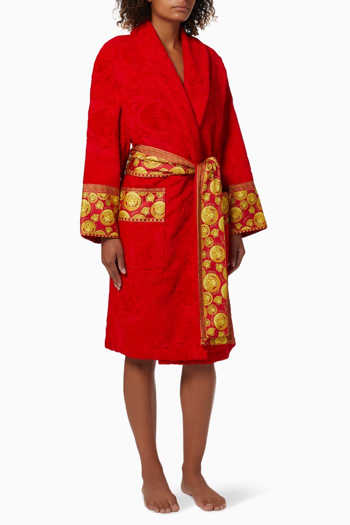 

Medusa Amplified Bathrobe in Cotton, Red