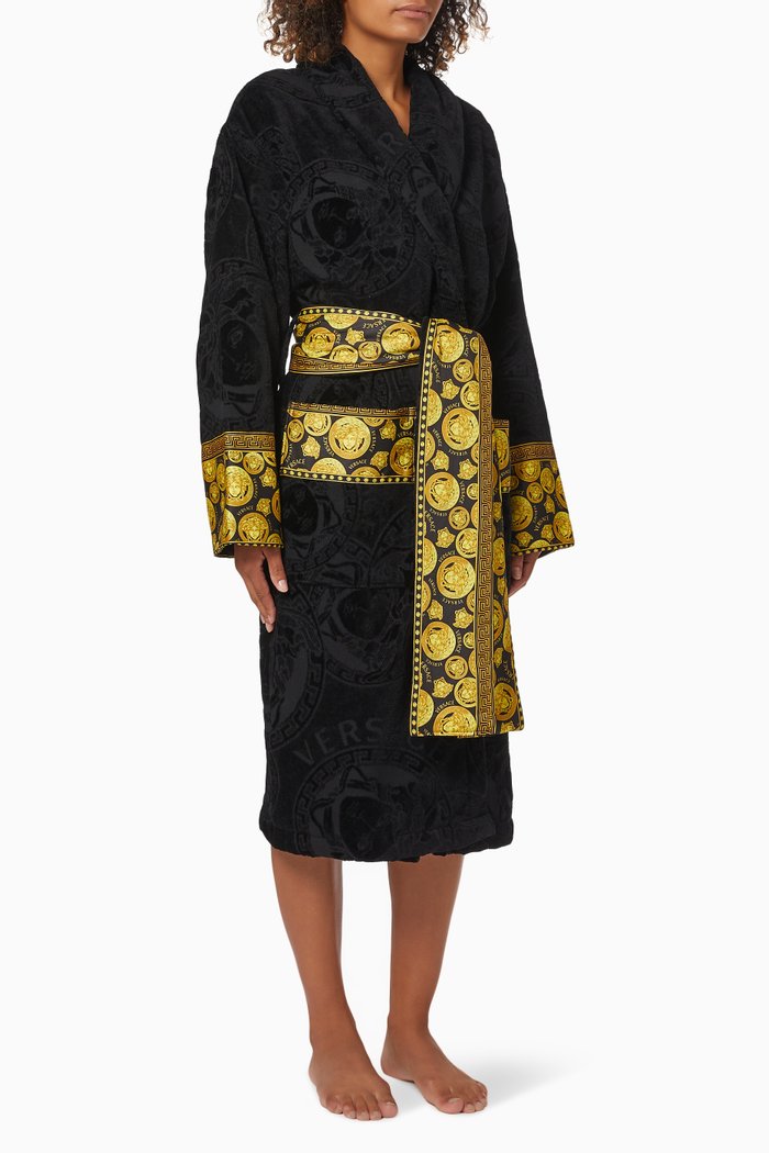 

Medusa Amplified Bathrobe in Cotton, Black