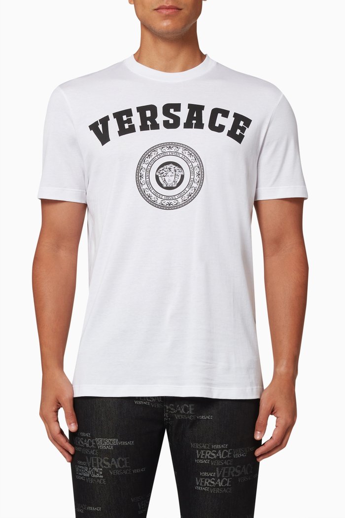 

Medusa Logo T-shirt in Cotton Jersey, White