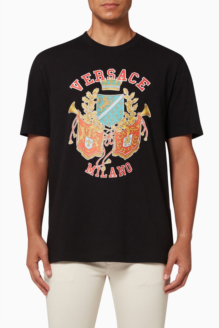 

Royal Rebellion T-shirt in Cotton Jersey, Black