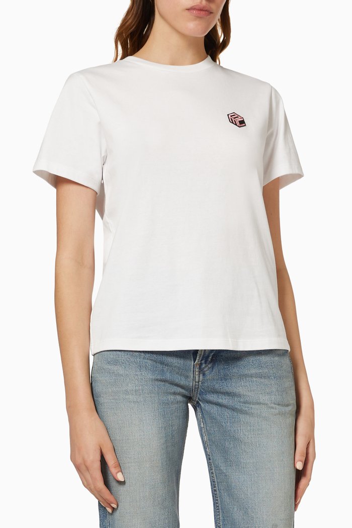 

MCM Logo Patch T-shirt in Jersey, Neutral