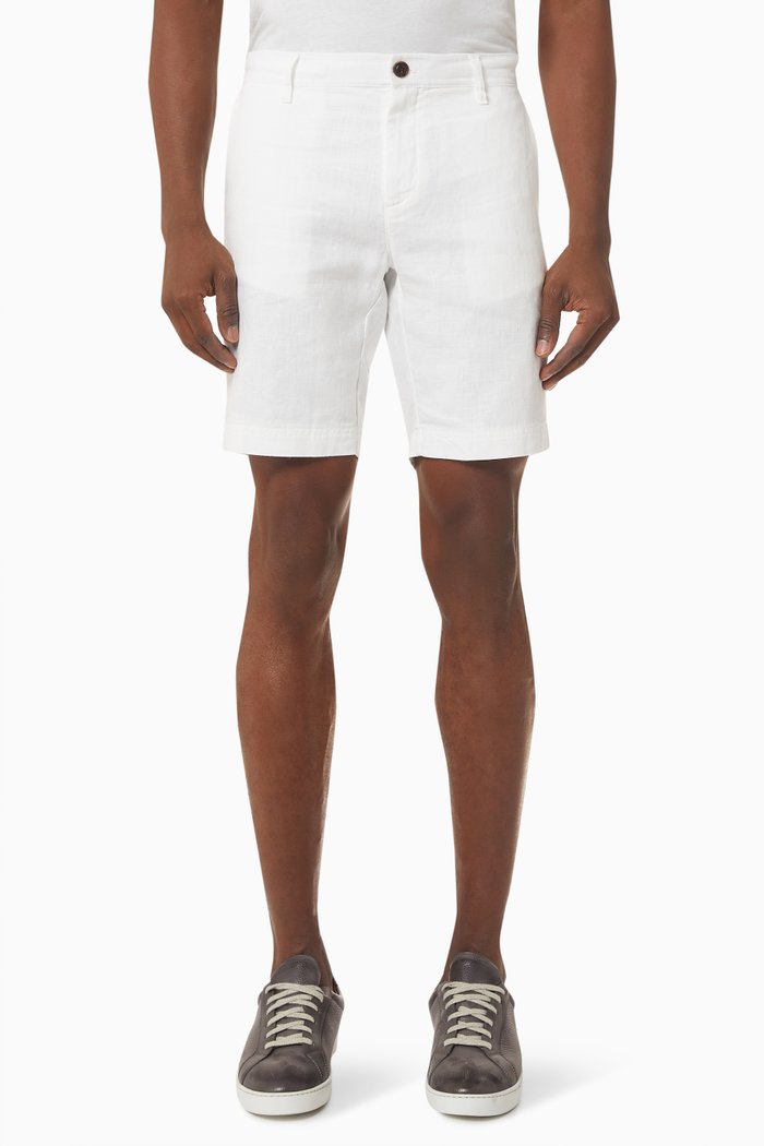 

Edmund Shorts in Linen, White