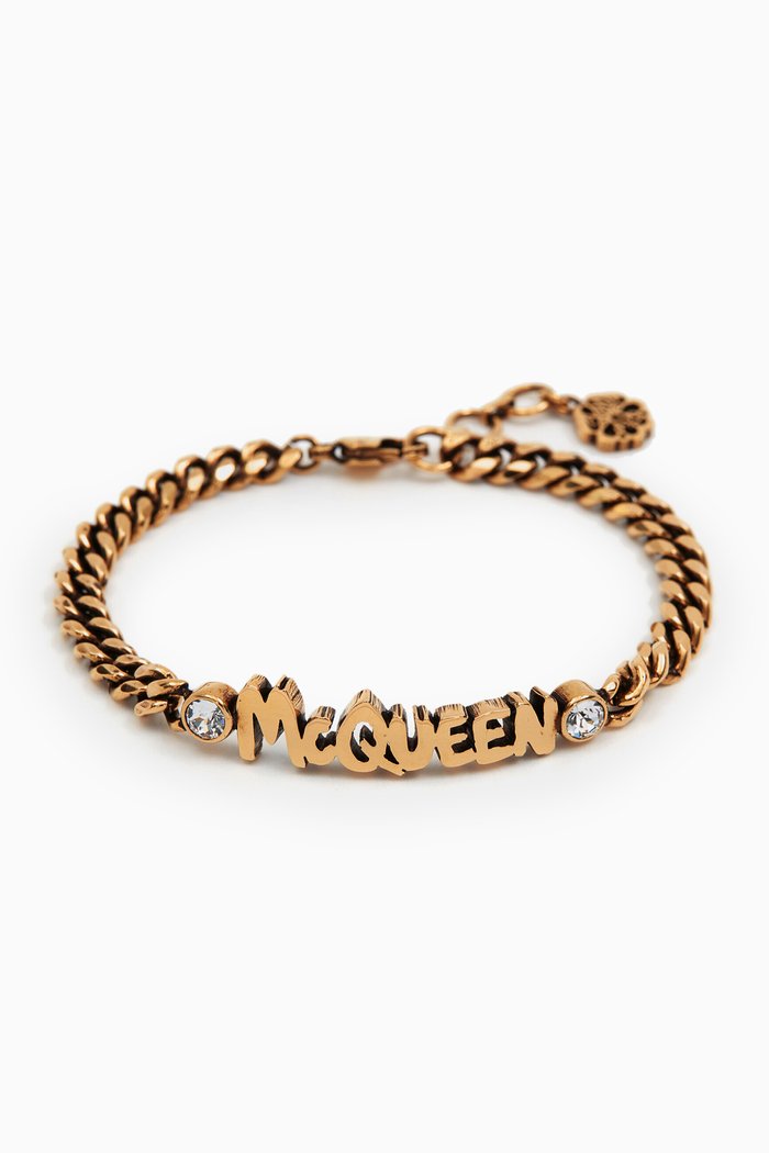 

McQueen Graffiti Chain Bracelet, Yellow