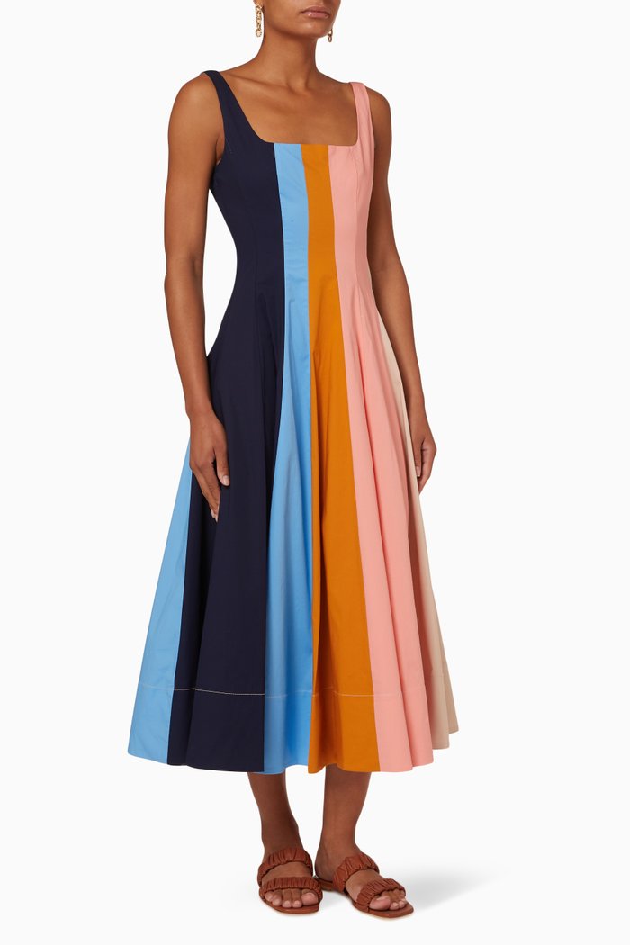 

Wells Dress in Cotton Poplin, Multicolour