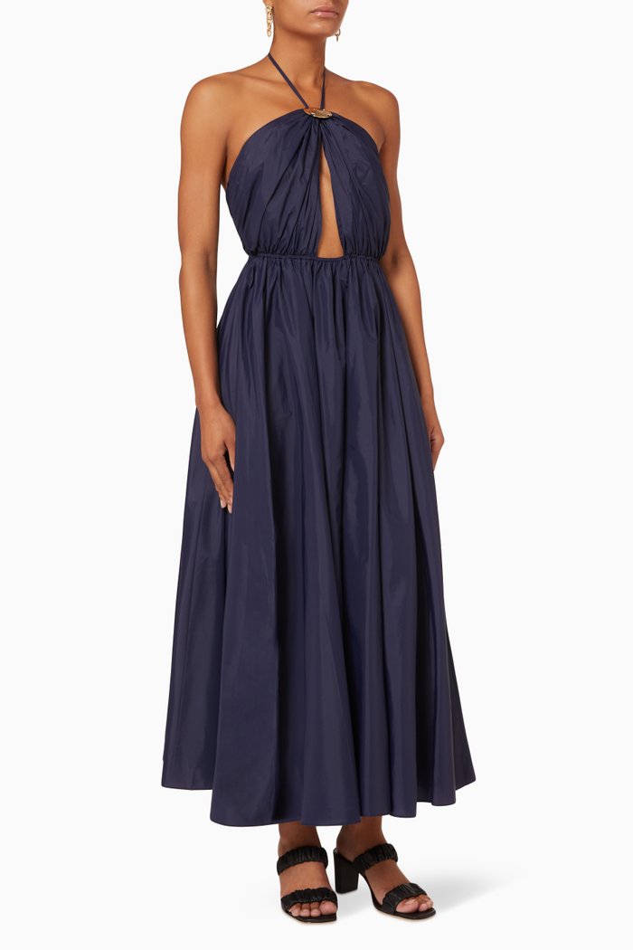 

Danielle Dress in Recycled Nylon, Blue
