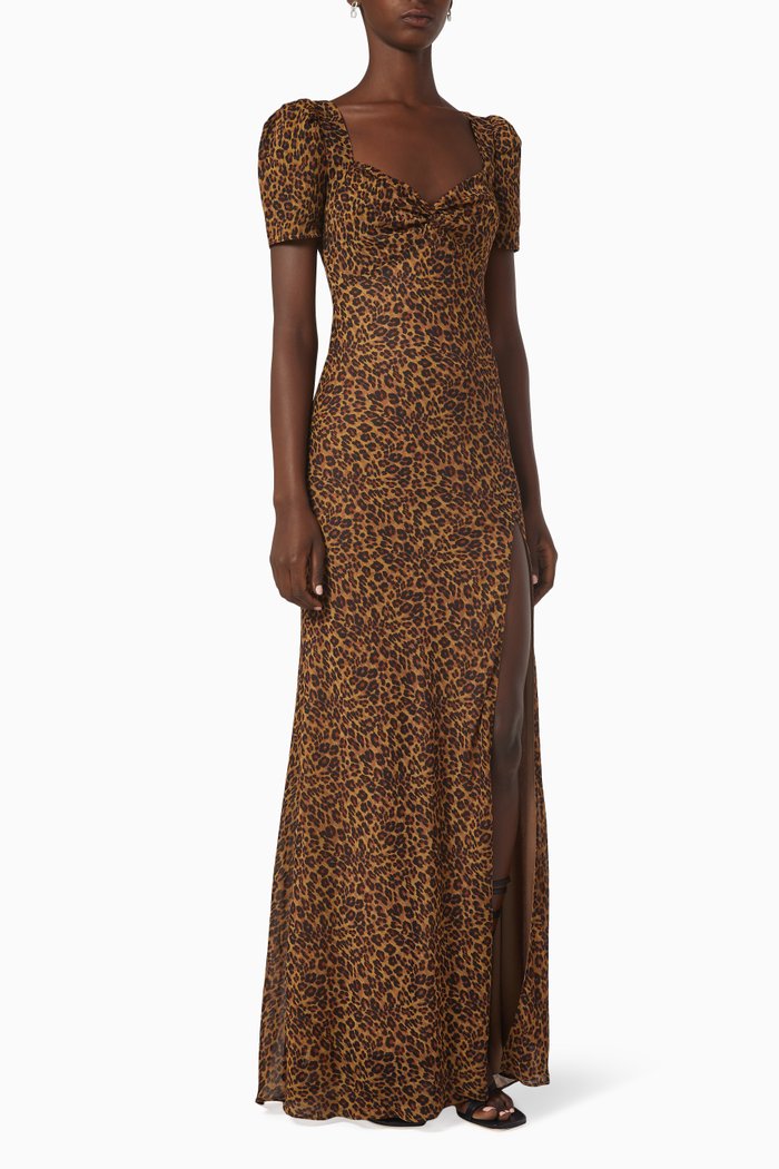 

Lea Leopard Print Dress, Brown