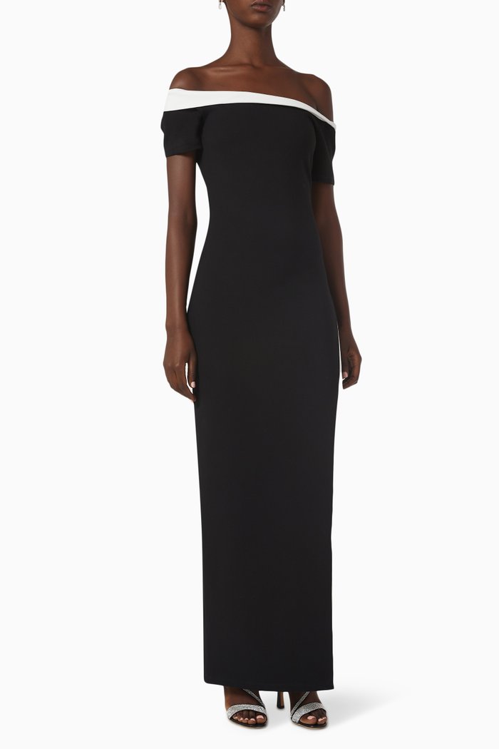 

Gabriel Off-the-shoulders Dress, Black