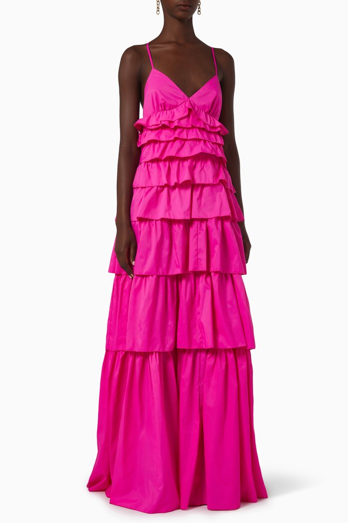 

Rylie Ruffle Tiered Dress, Pink