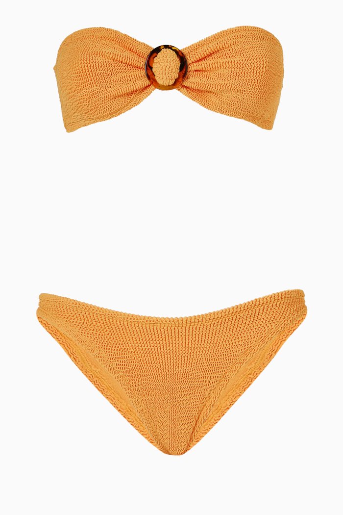 

Flora Bikini Set in Crinkle Nylon, Orange