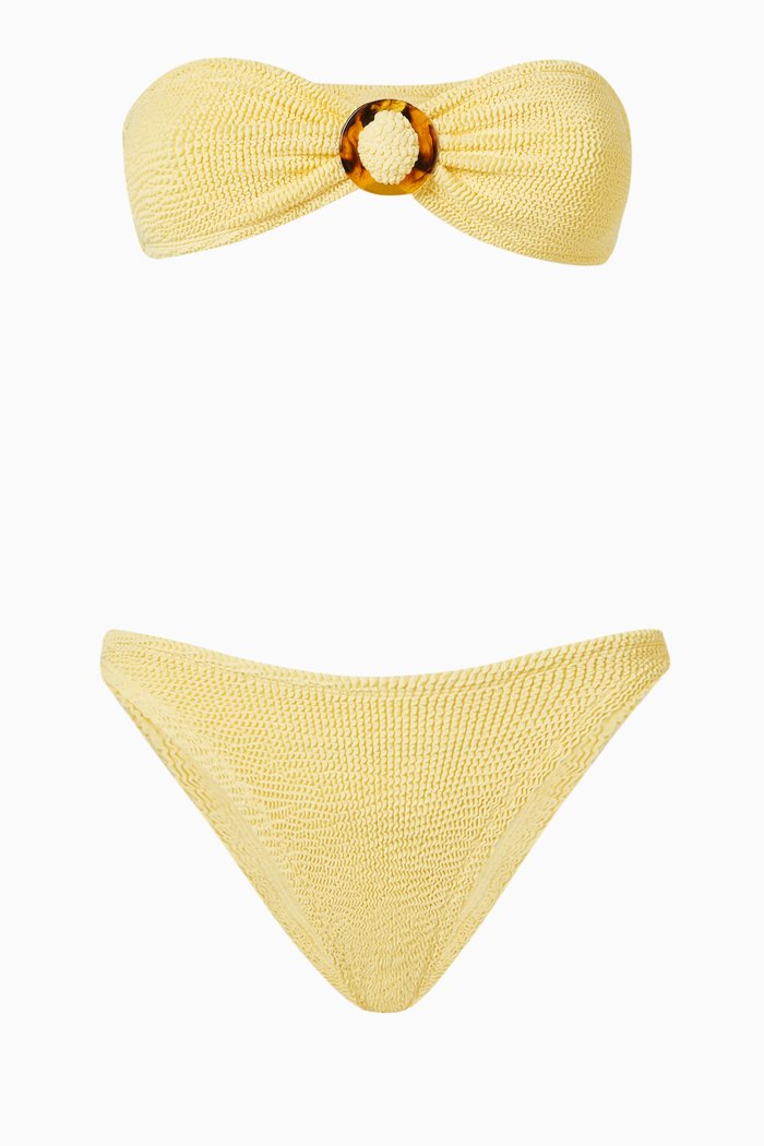 

Flora Bikini Set in Crinkle Nylon, Yellow