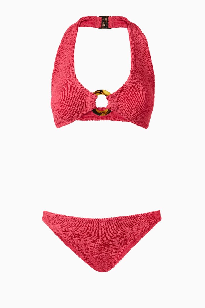 

Coco Bikini Set in Crinkle Nylon, Pink