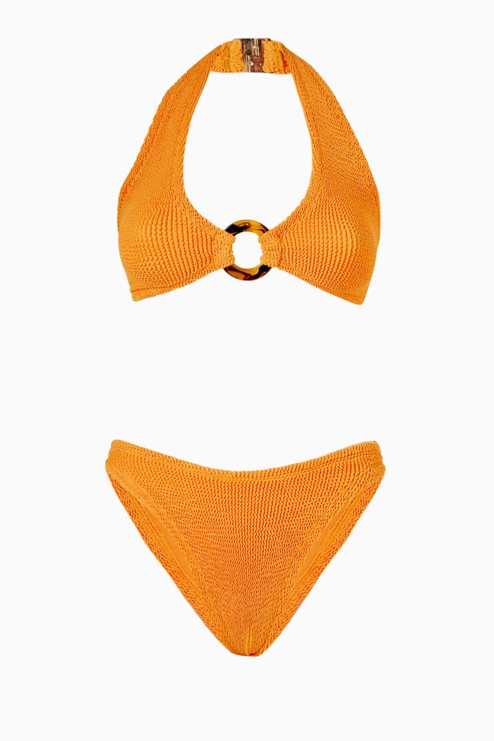 

Coco Bikini Set in Crinkle Nylon, Orange