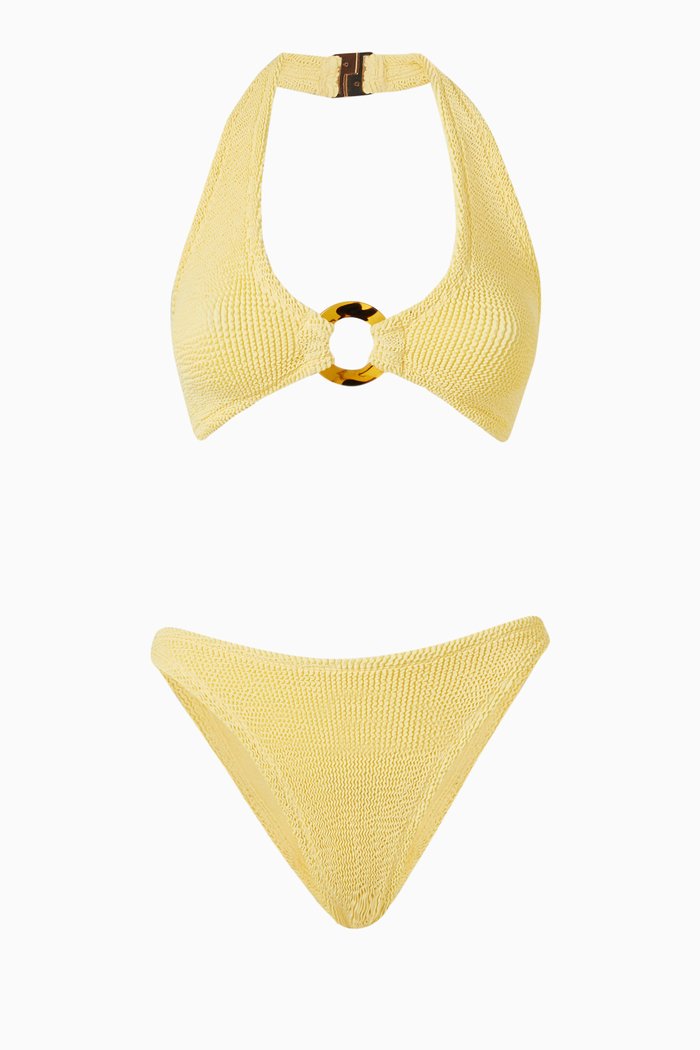 

Coco Bikini Set in Crinkle Nylon, Yellow