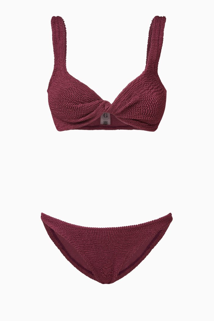 

Juno Bikini Set in Crinkle Nylon, Purple