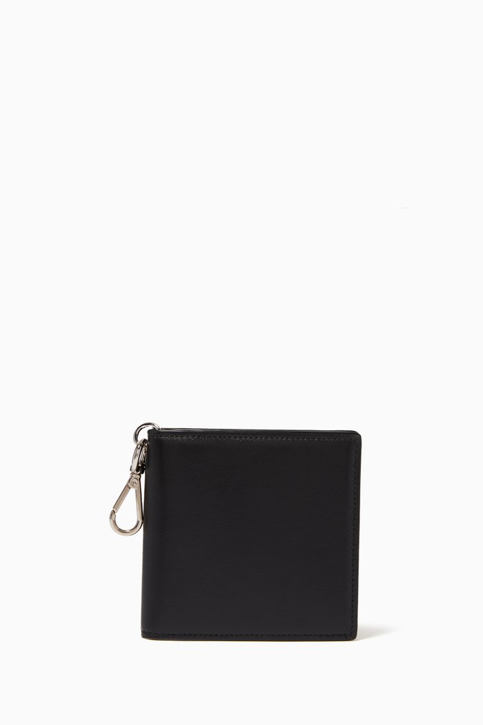 Bi-fold Leather in Leather, Black