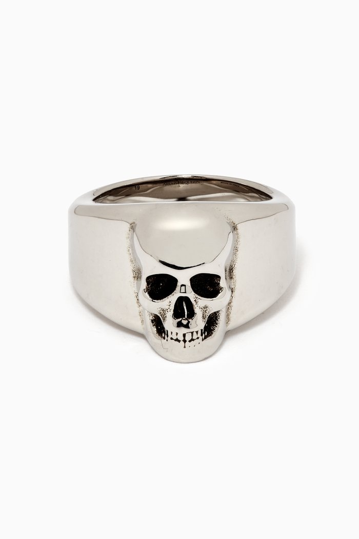 

Skull Signet Ring, Silver
