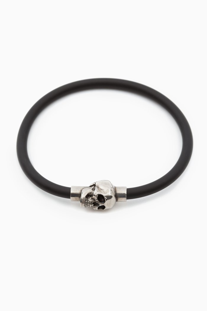 

Skull Cord Bracelet in Rubber, Multicolour