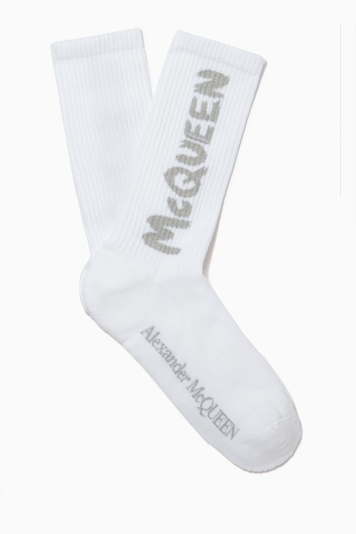 

Logo Socks in Cotton Blend, White