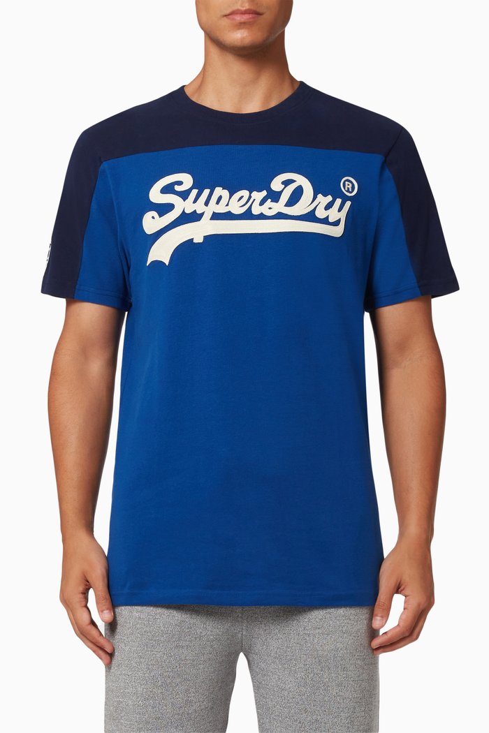 

Vintage College T-shirt in Cotton Jersey, Blue