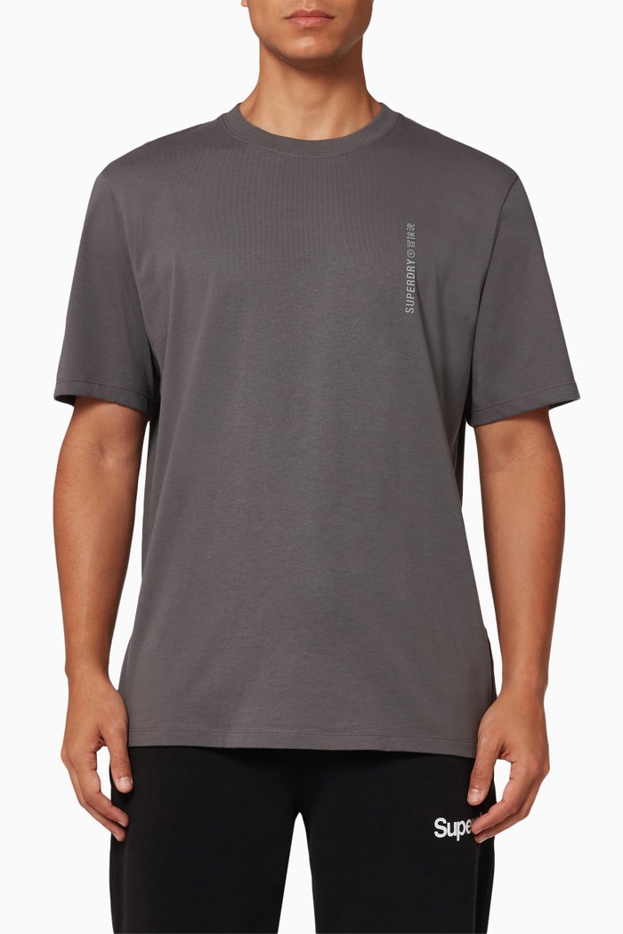 

Code CL Linear Loose T-shirt in Cotton Jersey, Grey