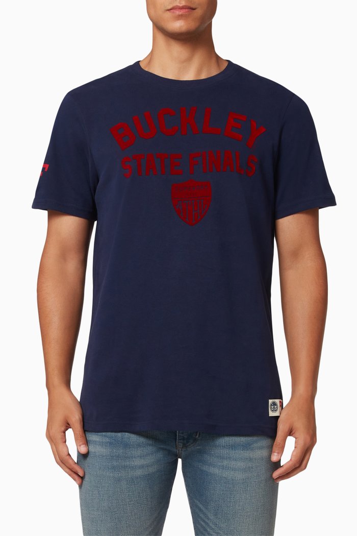 

Vintage Athletic T-shirt in Cotton Jersey, Blue