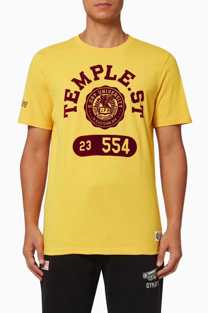 

Vintage Athletic T-shirt in Cotton Jersey, Yellow