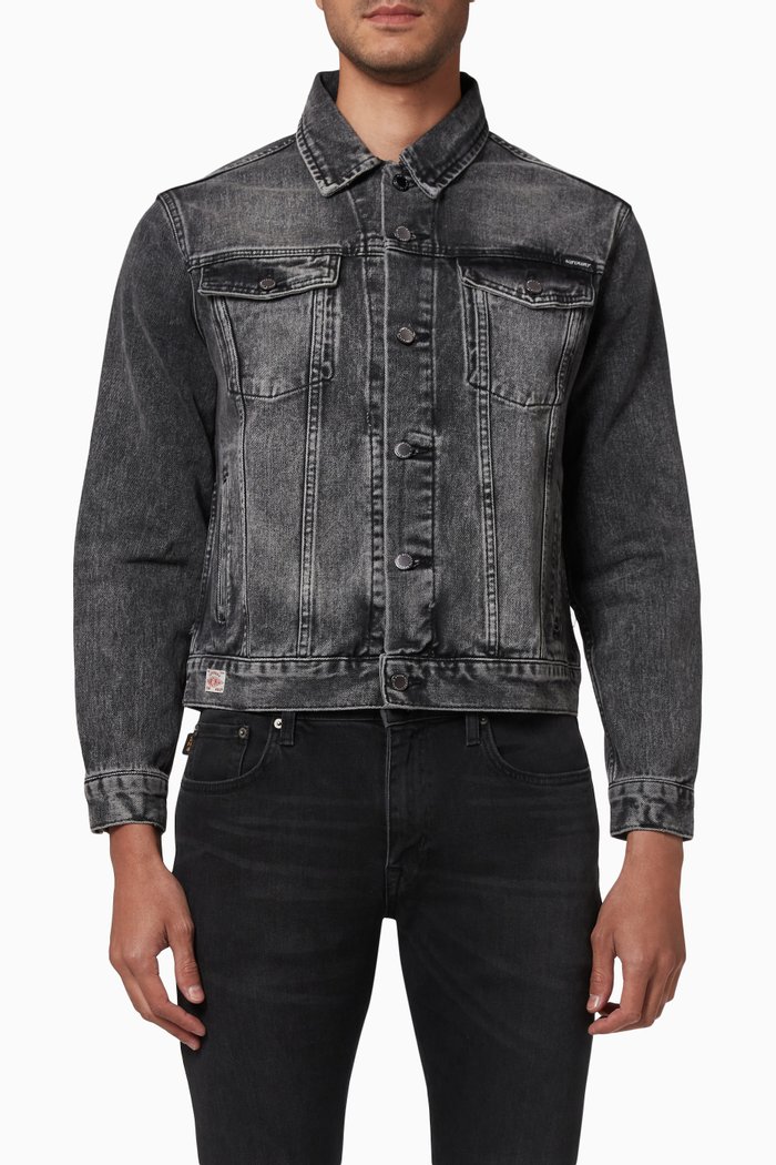 

Highwayman Trucker Jacket in Denim, Black